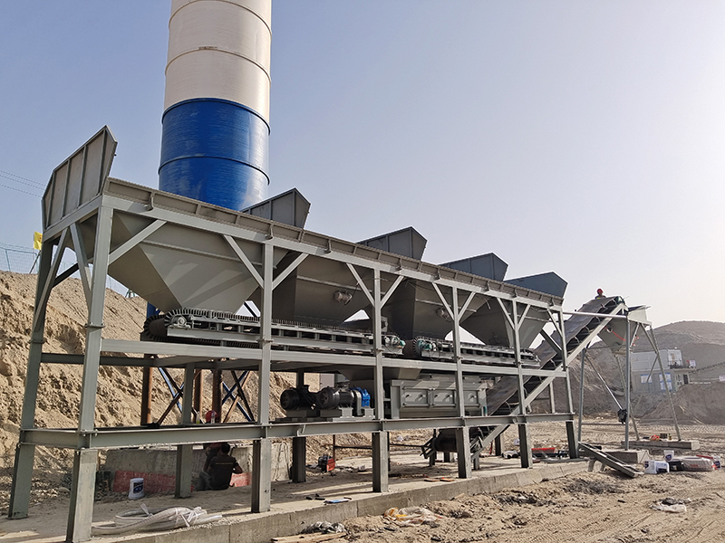 WDJ300型免基礎(chǔ)水穩(wěn)拌和站配立式水泥倉(cāng)